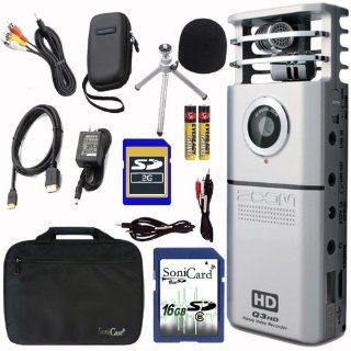 Zoom Q3HD + Acc Pak + 16GB SD+ case + MOP RCA6FTSTEREOCORD + MOP 35MMSTEREO6FT Electronics