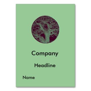 Tree  Round  Profile Card Business Card Templates