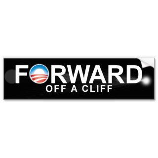 Anti Obama   Forward   off a clif Bumper Stickers