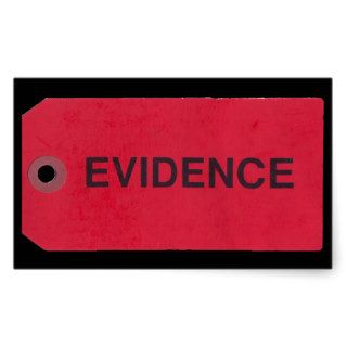 Evidence Tag Rectangular Stickers