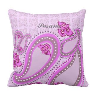Lilac  Paisley Pattern Pillows