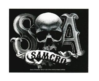 Sons Of Anarchy Samcro Skull B/W Sticker Toys & Games