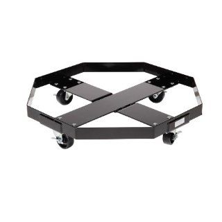 New Pig DRM484 Hot Rolled Steel Octagonal Dolly, 800 lbs Capacity, 28 1/2" Diameter x 6" Height, Black, For Drum Spill Trays