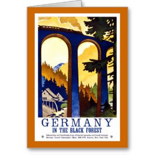 "Germany's Black Forest" Vintage Travel Poster Greeting Cards