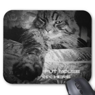 Funny cat mouse pad