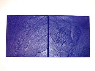 BonWay 32 484 18 Inch by 36 Inch Slate Urethane Decorative Concrete Texture Mat, Blue   Masonry Forms  