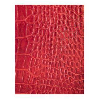Faux red alligator leather flyers