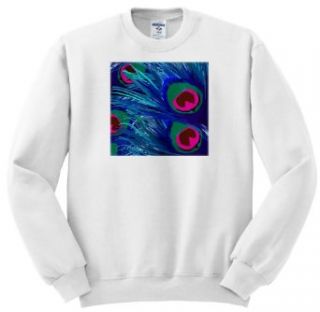 311 Peacock Feather in blue   Vector peacock feathers in electric blue and pink   Sweatshirts Clothing