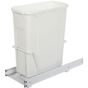 Knape & Vogt 17.31 in. x 8.38 in. x 20 in. In Cabinet Pull Out Bottom Mount Trash Can PSW9 1 20WH