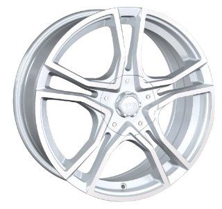 17x7 Akita AK 48 (485) (Hyper Silver w/ Machined Face) Wheels/Rims 4x100/114.3 (485 7701S) Automotive