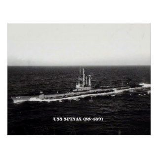 USS SPINAX (SS 489) PRINT