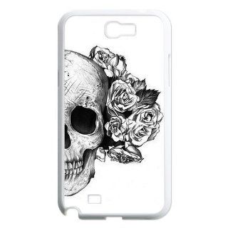 Skulls and RosesHard Plastic Back Cover Case for Samsung Galaxy Note 2 N7100 Cell Phones & Accessories