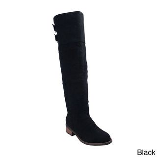 Qupid Women's 'Relax 01X' Knee high Buckled Riding Boots Qupid Boots