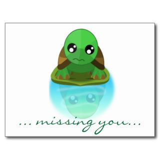 Sad Turtle Post Cards