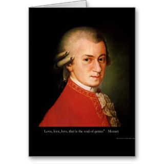 Mozart "Love Love Love" Quote Gifts & Collectibles Card