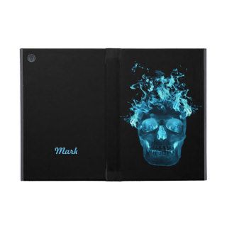 Personalized Blue Fire Skull iPad Mini Case