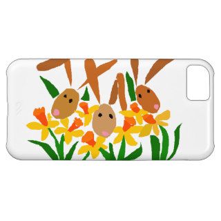 WW  Bunny Rabbits and Daffodils Art iPhone 5C Case