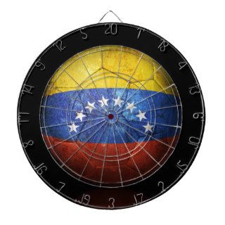 Worn Venezuelan Flag Football Soccer Ball Dartboard