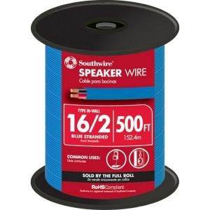 Southwire 500 ft. 16 2 Home Ent. In wall Speaker CL3 Blue 56911545