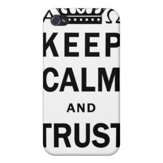 Keep Calm And Trust God White Iphone 4 Speck Case iPhone 4 Case