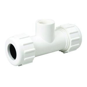 Mueller Global 3/4 in. PVC Compression Irrigation Tee 162 104HC
