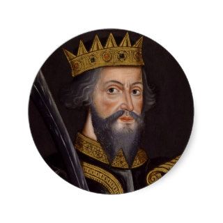 Portrait of King William I The Conqueror Sticker
