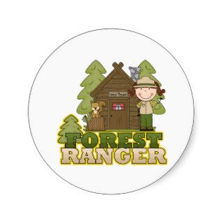 Forest Ranger Girl Stickers