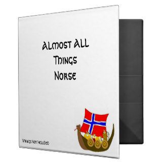 Norwegian Viking Alphabet Home Office School Vinyl Binder