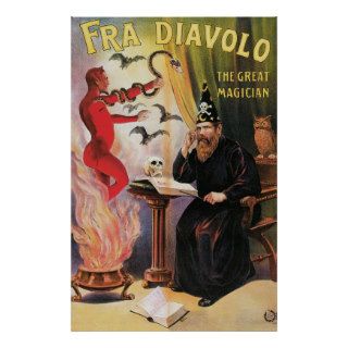 Fra Diavolo ~ The Great Magician Vintage Magic Act Posters