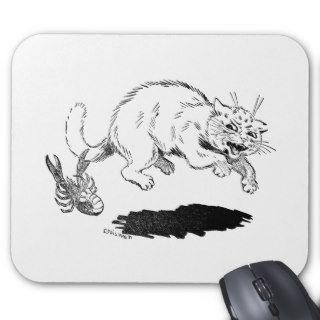 Lobster Has Cat By the Tail Mousepads
