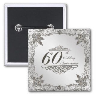 60th Wedding Anniversary Button