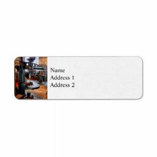 Drill Press Near Window Return Address Label