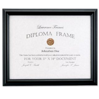 Lawrence Frames 11 by 14 Inch Black Diploma Frame, Domed Top   Document Frame