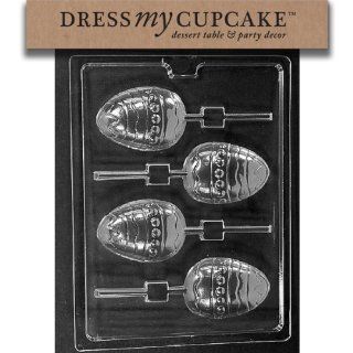 Dress My Cupcake DMCE473 Chocolate Candy Mold, Decorated Egg Lollipop, Easter Candy Making Molds Kitchen & Dining