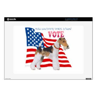 Wire Fox Terrier VOTE Laptop Skin