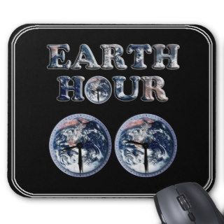 Earth Hour    Earth Text w/Clocks 830 930 Mousepad