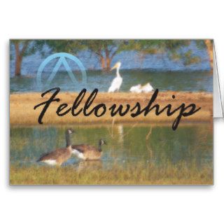 12 step fellowship with aa symbol greeting cards