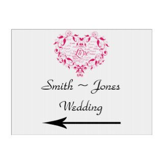 Love in Any Language Wedding Direction Sign