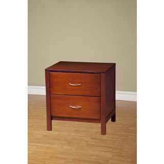 Alpine Furniture American Lifestyle Newport 2 Drawer Nightstand Brown Size 2 drawer