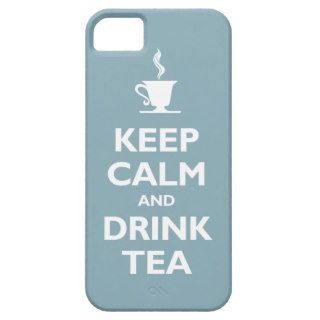 Keep Calm and Drink Tea (light blue) iPhone 5 Covers