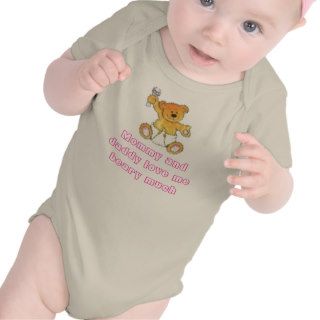 baby bear, Mommy and daddy love me beary much T Shirts
