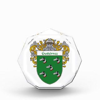 Gutierrez Coat of Arms/Family Crest Acrylic Award