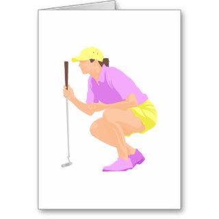 Womens Golf Greeting Cards