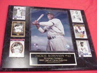 Jackie Robinson 6 Card Collector Plaque  Sports Fan Decorative Plaques  Sports & Outdoors