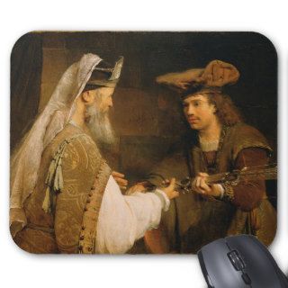 Ahimelech giving the sword of Goliath to David Mousepad