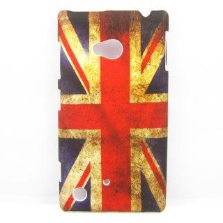 VINTAGE UK FLAG HARD RUBBER BACK CASE COVER SKIN Protective FOR NOKIA LUMIA 720 Cell Phones & Accessories