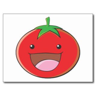 Happy Tomato Smiling Post Card