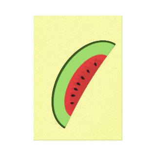 Cartoon Watermelon Slice Gallery Wrap Canvas