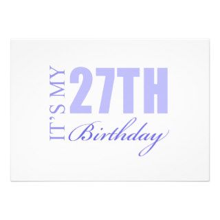 27th Birthday Gift Idea Personalized Invite