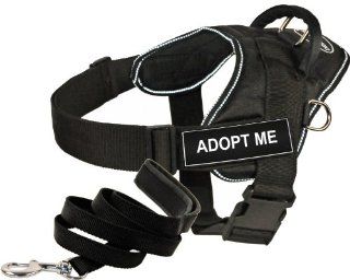 Dean & Tyler DT Fun Works Harness 6 Feet Padded Puppy Leash, Adopt Me, Large, Black  Pet Harnesses 